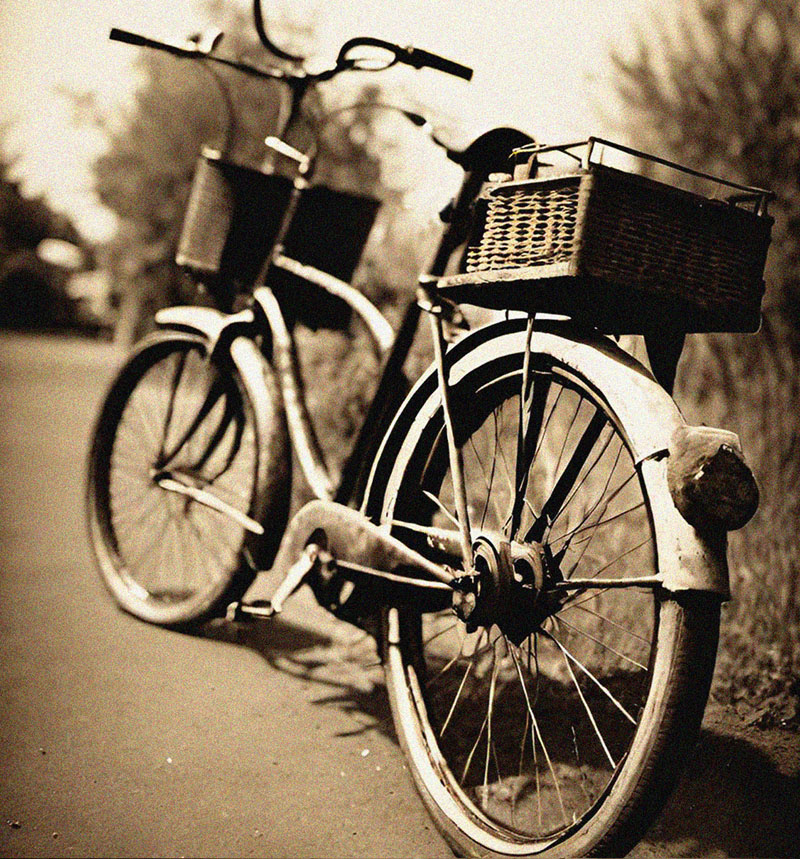 bicicletta foto bianco e nero ia