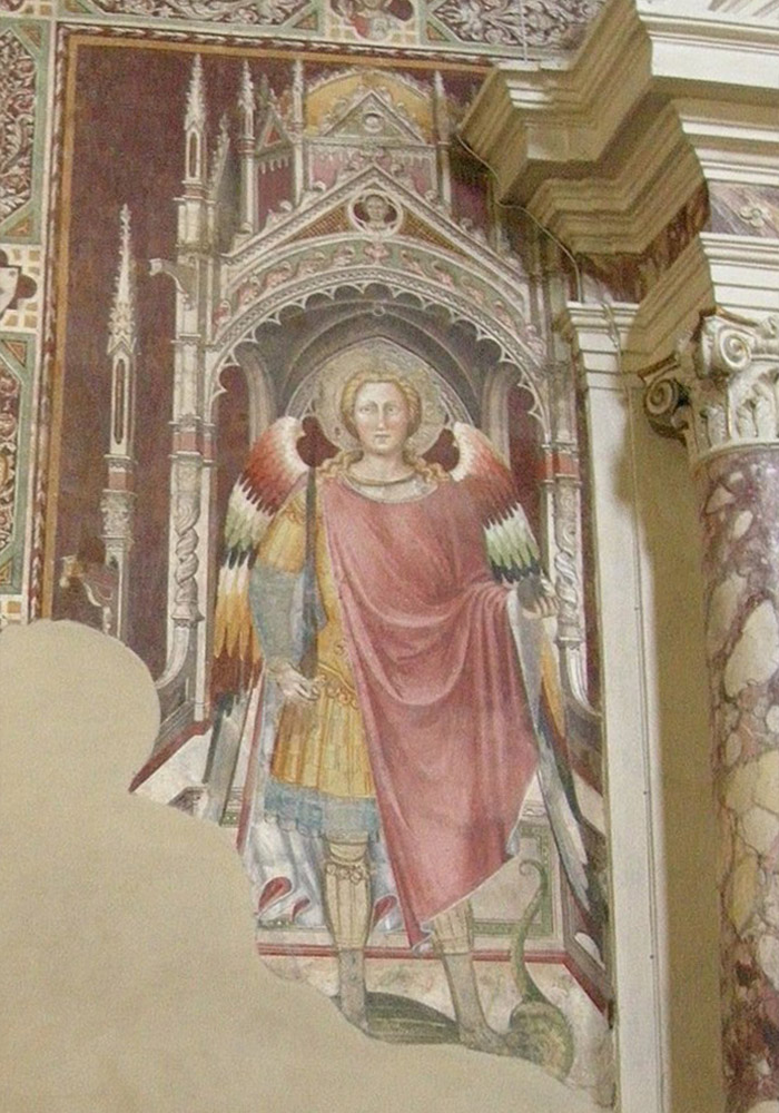 affresco san Michele chiesa di San Barnaba FIrenze
