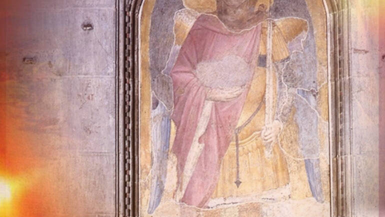 I monti del Chianti in un affresco a Orsanmichele